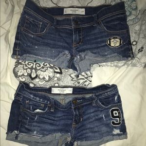Abercrombie jean denim shorts size 26/27 3/4